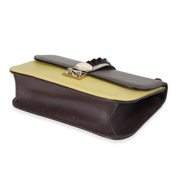 Valentino Leather Rockstud Glam Lock Medium Flap Bag - Picture 7 of 8